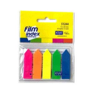 KRAF 51244 INDEX FILM PP OK ŞEKİLLİ 12X44 MM 5 RENK X 25 YP #1