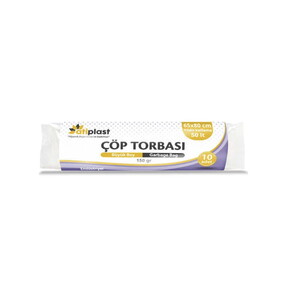 ATİPLAST STD BÜYÜK SİYAH 65X80 CM 70 GR ÇÖP TORBASI  10 LU #1