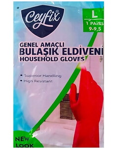 CEYFİX BULAŞIK ELDİVENİ LARGE 9-9,5 #1